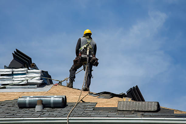 Professional Gutter Installation technician working in Pleasanton, CA
